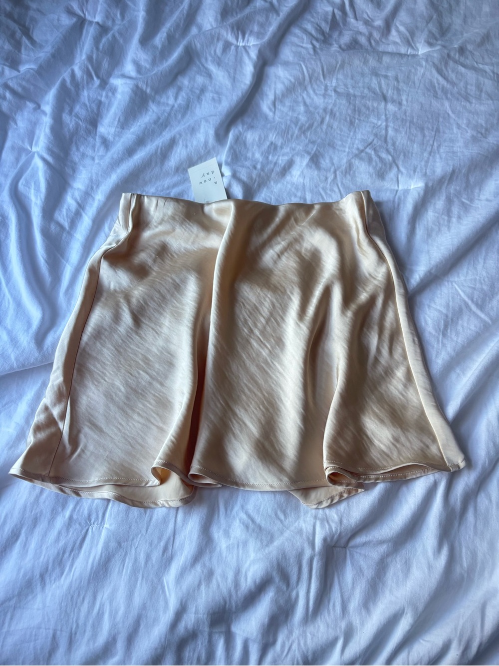 a new day Cream Satin Circle Skirt